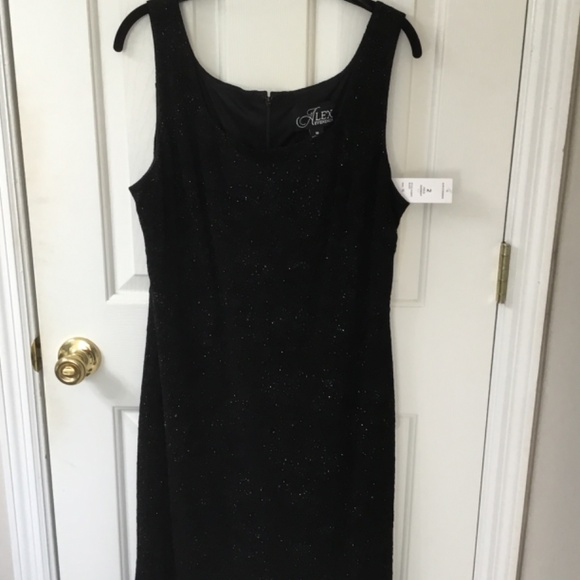 2Piece Alex Evenings Black Dress with Gorgeous Topper, NWT, Size 16 - Picture 7 of 16